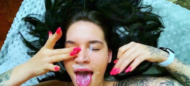 FANTASTIC BLOWJOB WITH FINAL EXPLOSION ON FACE AND MOUTH - FullHD - AliaDream (2020)