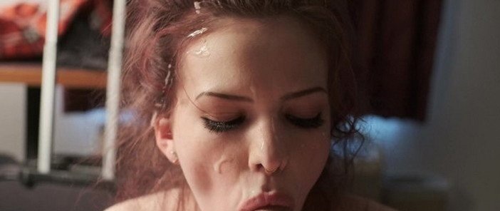 College teen redhead girlfriend deepthroats after she drains cock onto her slutty - face - FullHD - Porn (2020)