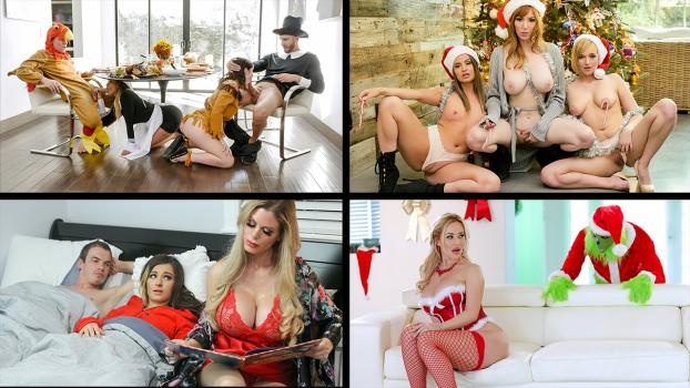 Kat Dior, Brooklyn Chase, Dee Williams, Casca Akashova - Holiday Fun With MILFs Compilation - FullHD (2022)