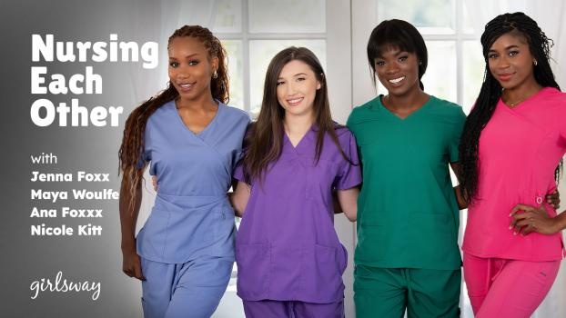 Ana Foxxx, Jenna Foxx, Maya Woulfe, Nicole Kitt - Nursing Each Other - FullHD (2024)